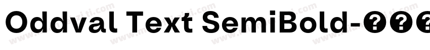 Oddval Text SemiBold字体转换